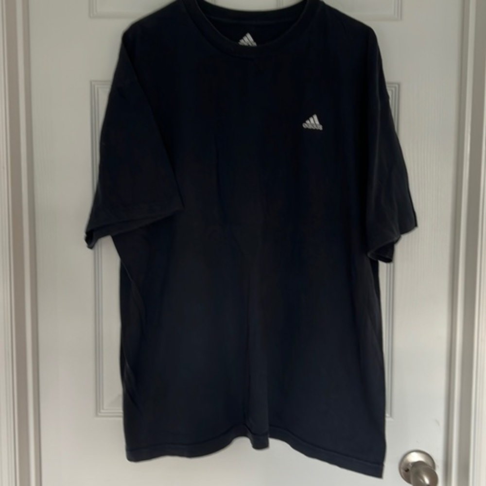 Adidas men’s navy&white short sleeve teeshirt